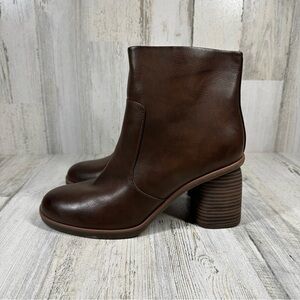 KorkEase Brown Leather Ankle Boots
